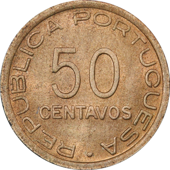 Мозамбик 50 сентаво 1936 г., PCGS MS64, "Португальская колония (1935 - 1974)"