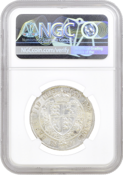 Великобритания 1/2 кроны 1897 г., NGC MS62, "Королева Виктория (1838 - 1901)"