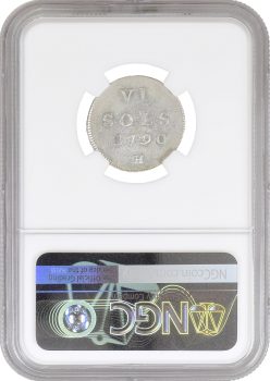 Люксембург 6 солей 1790 г. H, NGC MS61, "Австрийское владение (1757 - 1795)" Top Pop