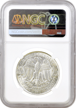 Польша 100 злотых 1966 г., NGC MS64 PROBA, "Мешко и Дубровка головы"