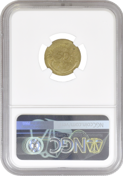 Французская Западная Африка 50 сантимов 1944 г., NGC MS63, "Колония Франции (1944 - 1958)"