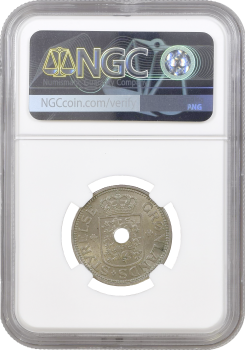 Гренландия 25 эре 1926 г. HCN, NGC MS62, "Король Кристиан X (1912 - 1947)" с отверстием