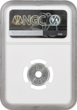 Гренландия 5 эре 1910 г., NGC MS64, "Торговая станция Туле Кап Йорк"