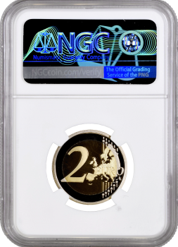 Ватикан 2 евро 2019 г., NGC PF69 UC, "90 лет со дня основания города‑государства Ватикан"