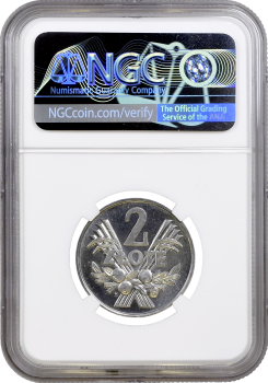 Польша 2 злотых 1970 г. MW, NGC MS65, "Народная Республика (1950 - 1990)"