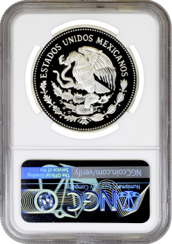 Мексика 100 песо 1987 г., NGC PF69 UC, "Всемирный фонд дикой природы - Данаида монарх"