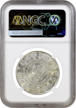 Польша 100 злотых 1966 г., NGC MS65, "Тысячелетие Польши"
