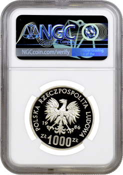 Польша 1000 злотых 1986 г., NGC PF68 UC PROBA, "Король Владислав I Локетек"