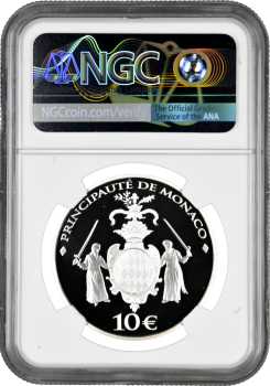 Монако 10 евро 2014 г., NGC PF69 UC, "Геракл" Top Pop