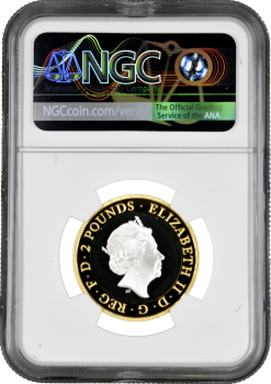 Великобритания 2 фунта 2021 г., NGC PF69 UC, "250 лет со дня рождения сэра Вальтера Скотта"