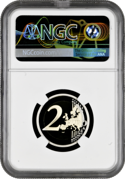 Ватикан 2 евро 2019 г., NGC PF70 UC, "25 лет завершению реставрации Сикстинской капеллы"