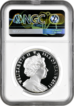 Остров Мэн 1 крона 2011 г., NGC PF69 UC, "Турецкая ангора, Цветное покрытие"
