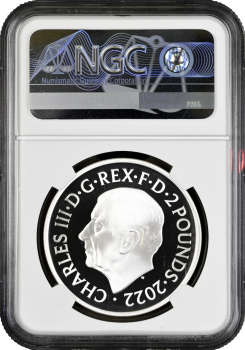 Великобритания 2 фунта 2022 г., NGC PF70 UC, "Жизнь и наследие Королевы Елизаветы II" Top Pop