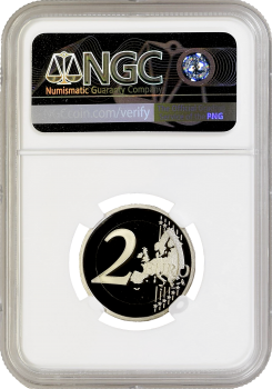 Монако 2 евро 2010 г., NGC PR69 UC, "Князь Альбер II" Top Pop