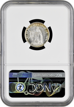 Гватемала 10 сентаво 1947 г., NGC MS66, "Республика Гватемала (1925 - 1948)"