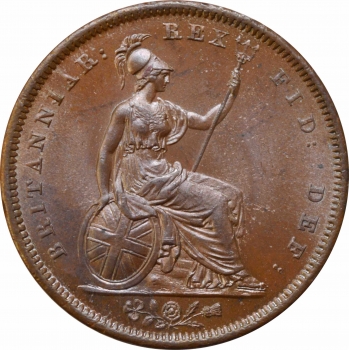 Великобритания 1 пенни 1826 г., UNC, "Король Георг IV (1820 - 1830)"