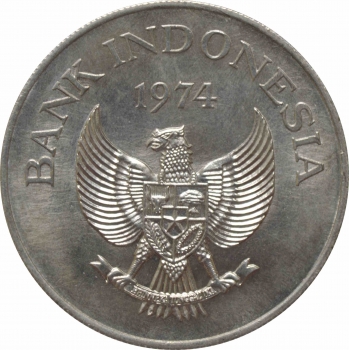 Индонезия 2000 рупий 1974 г., UNC, "Яванский тигр"