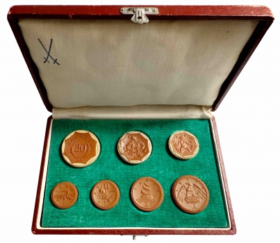 Германия набор фарфоровых монет 1920 г., UNC, "Федеральная земля Саксония (1917 - 1922)"