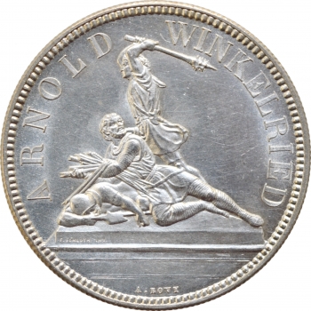 Швейцарія 5 франків 1861 р., UNC, "Стрілецький фестиваль у Нідвальдені"