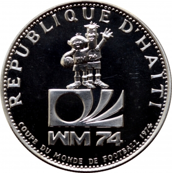 Гаїті 25 гурдів 1973 р., PROOF, "Чемпіонат світу з футболу 1974"