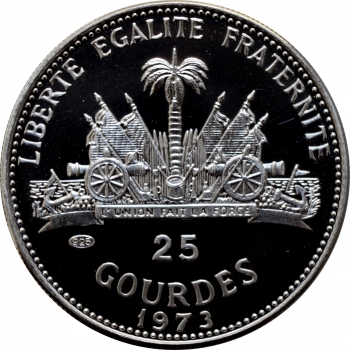 Гаїті 25 гурдів 1973 р., PROOF, "Чемпіонат світу з футболу 1974"