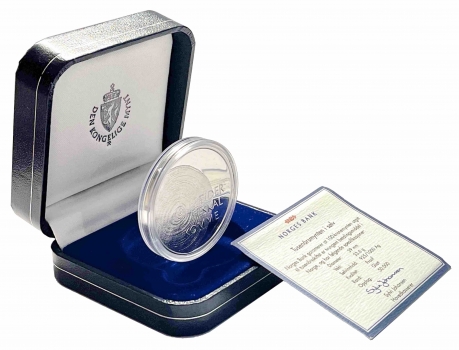 Норвегия 100 крон 1999 г., PROOF, "2000 год - Миллениум"