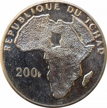 Чад 200 франков 1970 г., UNC, "10 лет Независимости /Гамаль Абдель Насер/"