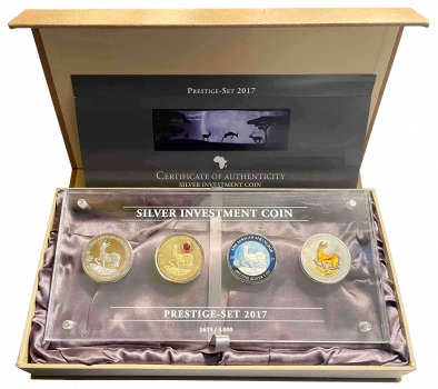 Габон 1000 франков 2017 г., ПРЕСТИЖНЫЙ НАБОР, "Африканский Спрингбок"