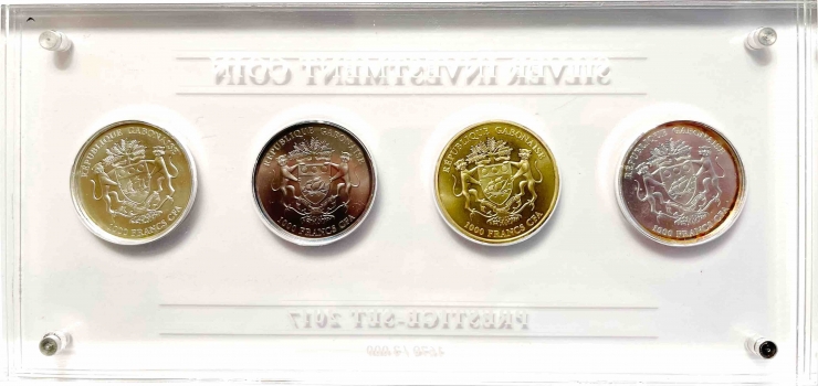 Габон 1000 франков 2017 г., ПРЕСТИЖНЫЙ НАБОР, "Африканский Спрингбок"