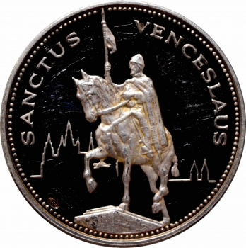 Чехословакия 10 дукатов 1968, PROOF, "Александр Дубчек - Правда побеждает"