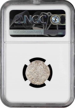 Испания, Кастилия и Леон 1 Динеро 1286-1288 г., NGC MS63, "Король Санчо IV (1284 - 1295)"