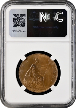 Великобританія 1 пенні 1907, NGC MS64 BN, "Король Едуард VII (1902 - 1910)"