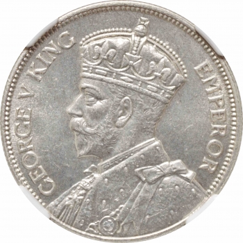 Фиджи 1 флорин (2 шиллинга)  1934 г., NGC MS65, "Король Георг V (1911 - 1936)" Top Pop