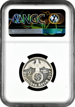 Німеччина 2 рейхсмарки 1937 р. G, NGC MS64*, "Нацистська Німеччина (1933 - 1945)" Top Pop 1/0