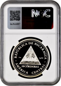 Никарагуа 10 кордоб 2019 г., NGC PF69 UC, "Александр фон Гумбольдт" Top Pop 1/0