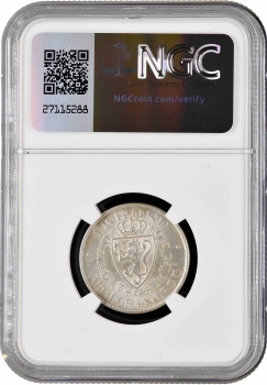 Норвегия 1 крона 1917 г., NGC MS62, "Король Хокон VII (1906 - 1957)"