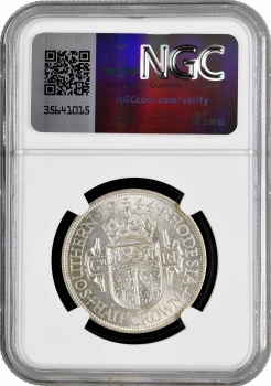 Южная Родезия 1/2 кроны 1944 г., NGC AU58, "Колония Великобритании (1932 - 1955)"