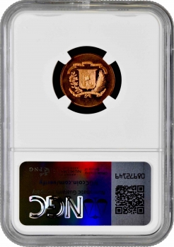 Доминикана 1 сентаво 1978 г., NGC PF66 RB UC, "Доминиканская Республика (1937 - 2022)"