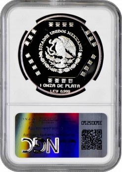 Мексика 5 песо 1994 г. Mo, NGC PF69 UC, "Доколумбова культура - Chaac Mool"