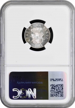 Тоскана 4 флорина 1858 г., NGC MS67, "Великий герцог Леопольд II (1824 - 1859)" Top Pop 2/0