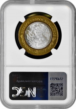 Мексика 20 песо 1994 г. Mo, NGC MS63, "Мигель Идальго (1753 - 1811)"