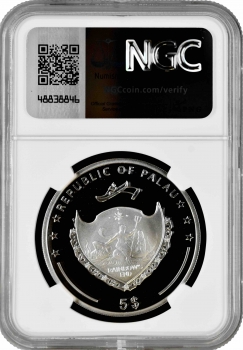Палау 5 долларов 2013 г., NGC PF69 UC, "Мир чудес - Фрауэнкирхе в Дрездене"