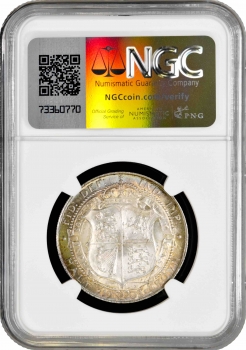 Великобритания 1/2 кроны 1902 г., NGC MS63+, "Король Эдуард VII (1902 - 1910)"