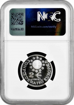 Панъевропейский союз 2 экю 1972, NGC PF68 UC, "Карл Квинт (1500 - 1558)" Top Pop