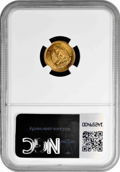 Мексика 2.5 песо 1945 г., NGC MS67 RESTRIKE, "Мексиканские Соединённые Штаты (1905 - 1969)"