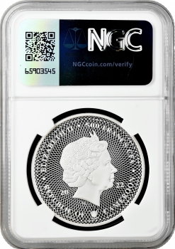 Камерун 500 франков 2022 г., NGC MS67, "Жизнь в саванне - Страус" Top Pop 1/0