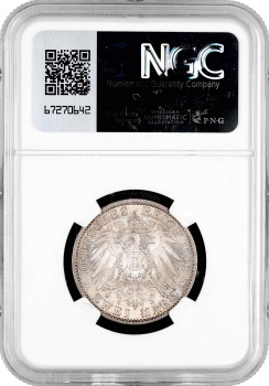 Саксен-Веймар-Ейзенах 2 марки 1903 р. A, NGC MS64, "Весілля Вільгельма та Кароліни"