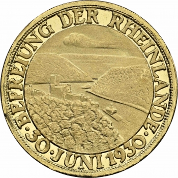 Веймарская Республика Медаль 1930 г., NGC PF66 UC, "Освобождение Рейнской области"
