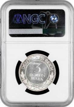 Веймарська Республіка 3 рейхсмарки 1926 р. A, NGC MS65, "700 років статусу вільного міста Любека"