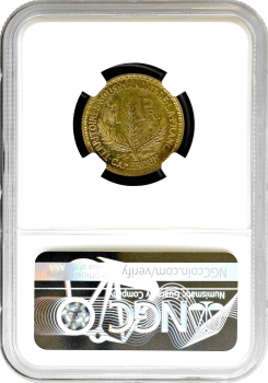 Камерун 1 франк 1926 р., NGC MS64, "Підопічна територія ООН (1924 - 1948)" Top Pop 1/0